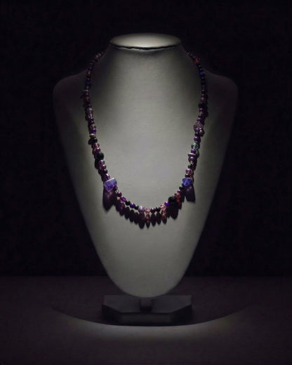 Ranunculus / "Neo" Necklace + Crystal