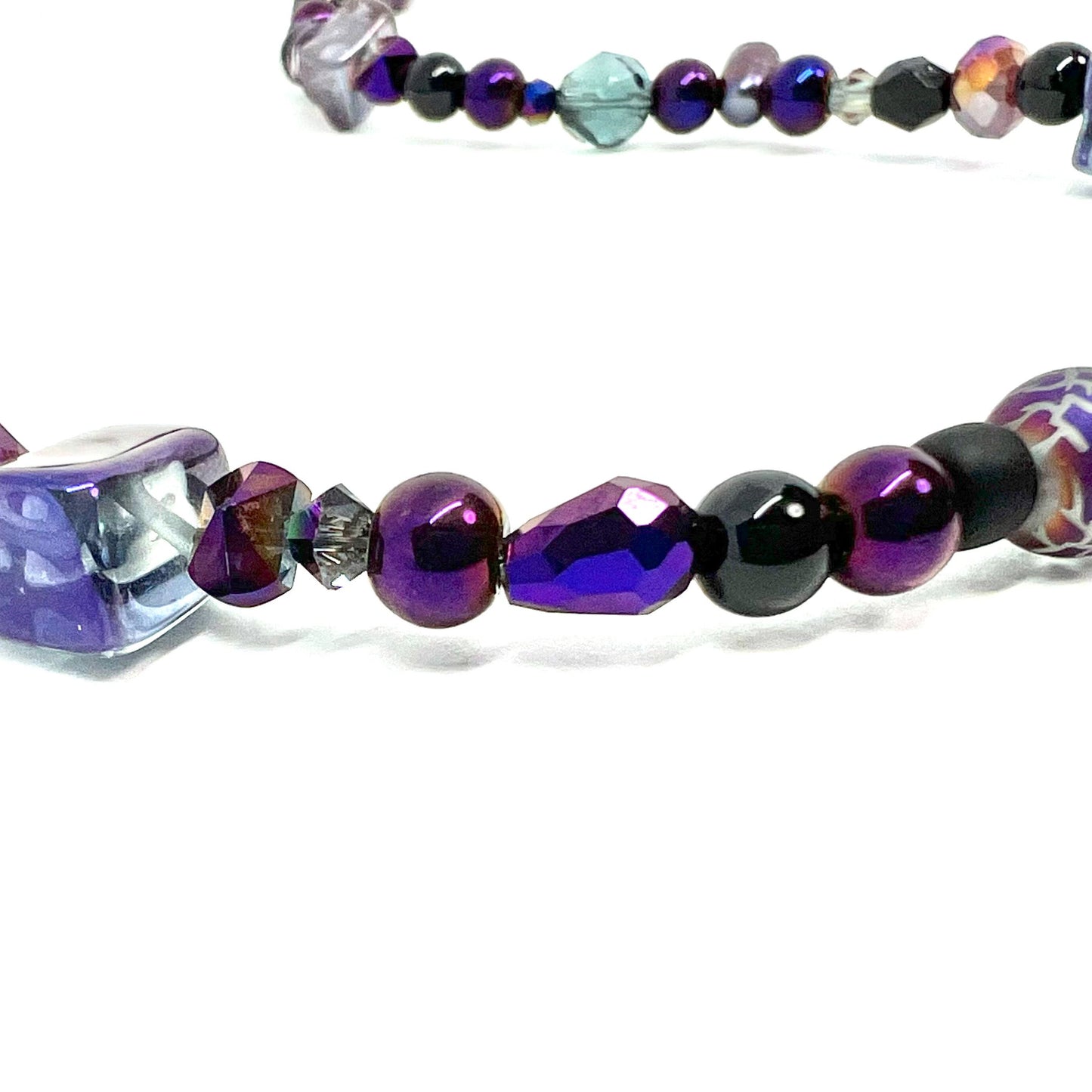 Ranunculus / "Neo" Necklace + Crystal