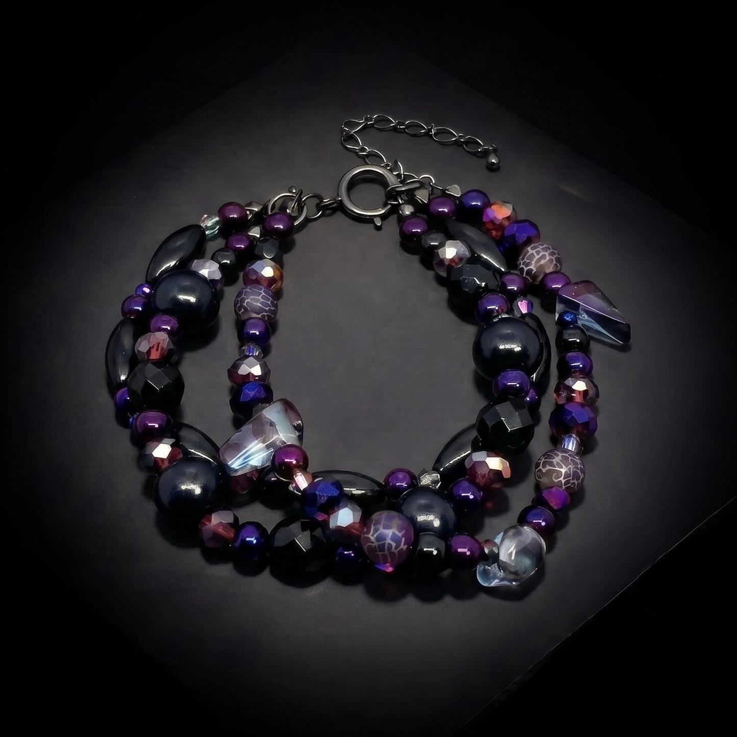 Ranunculus / "Neo" 3 Bracelet + Crystal