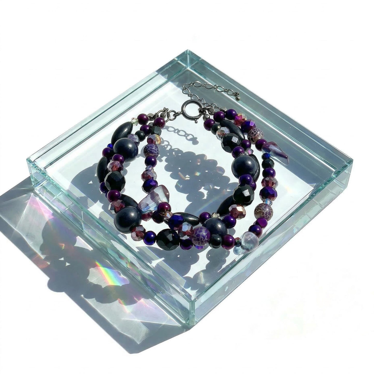 Ranunculus / "Neo" 3 Bracelet + Crystal