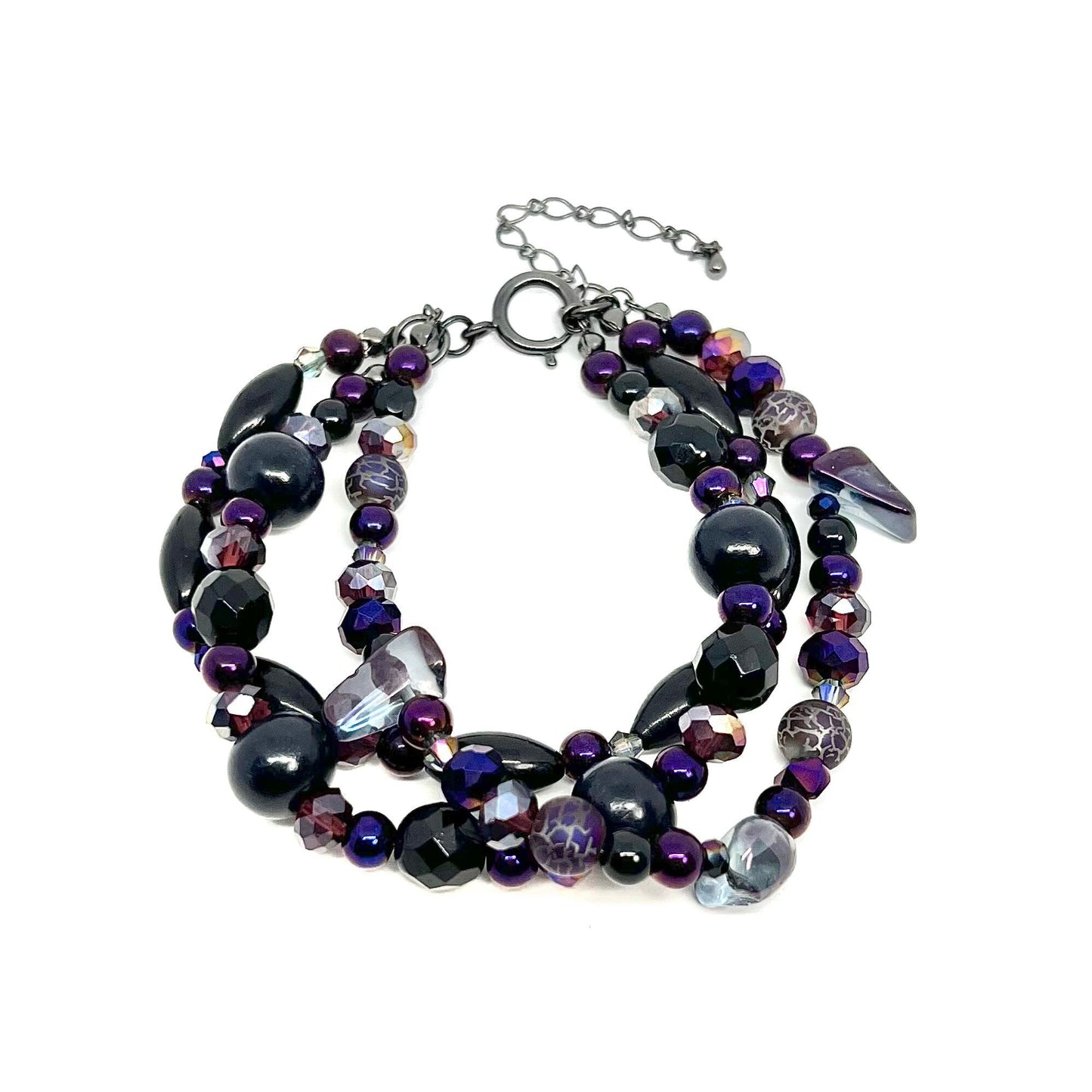 Ranunculus / "Neo" 3 Bracelet + Crystal