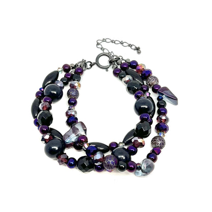 Ranunculus / "Neo" 3 Bracelet + Crystal