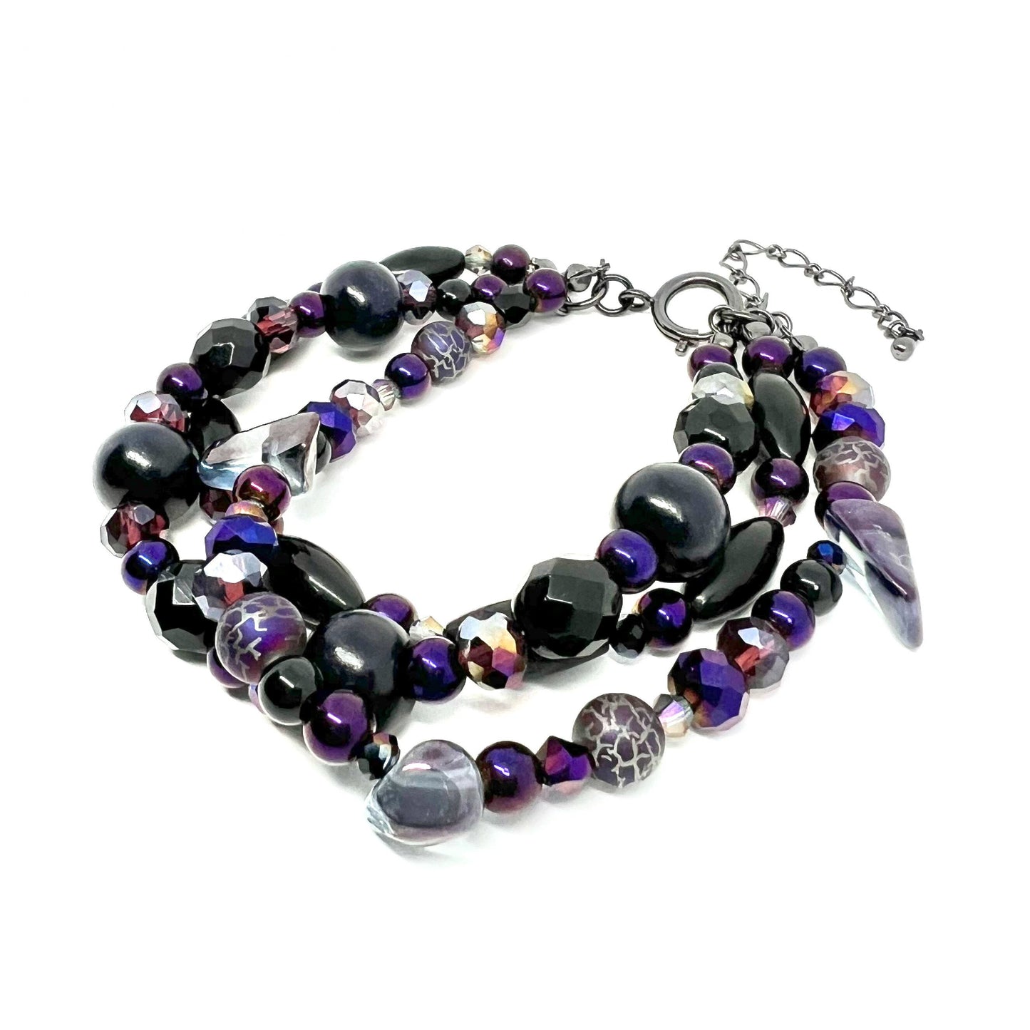 Ranunculus / "Neo" 3 Bracelet + Crystal