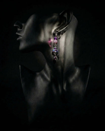 Ranunculus / "Neo" Earring + Crystal
