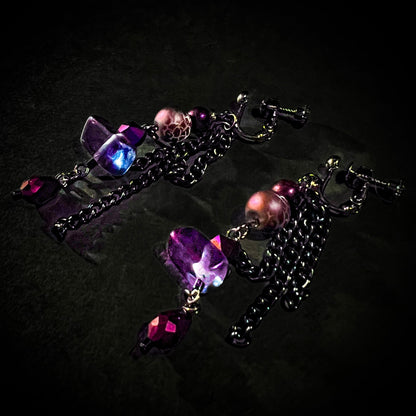 Ranunculus / "Neo" Earring + Crystal