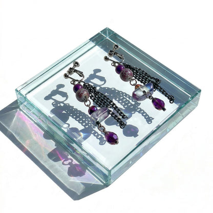 Ranunculus / "Neo" Earring + Crystal