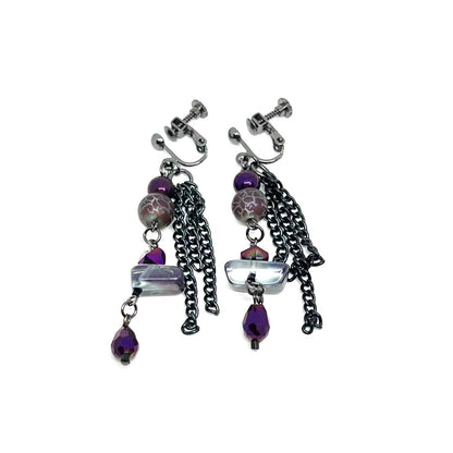Ranunculus / "Neo" Earring + Crystal
