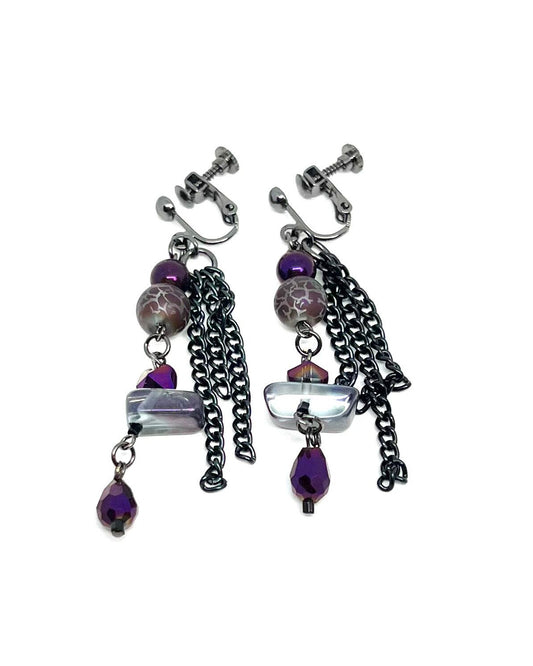 Ranunculus / "Neo" Earring + Crystal