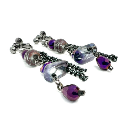 Ranunculus / "Neo" Earring + Crystal