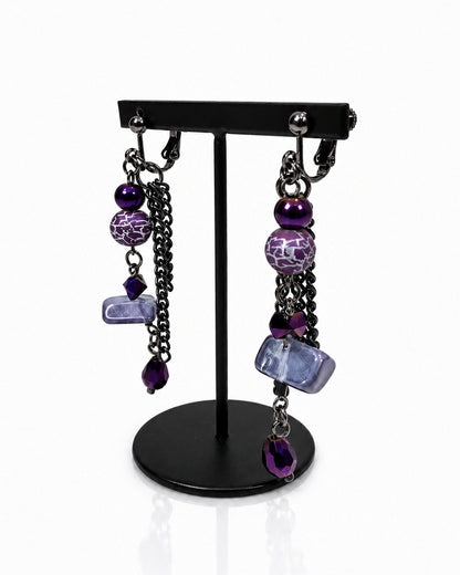 Ranunculus / "Neo" Earring + Crystal