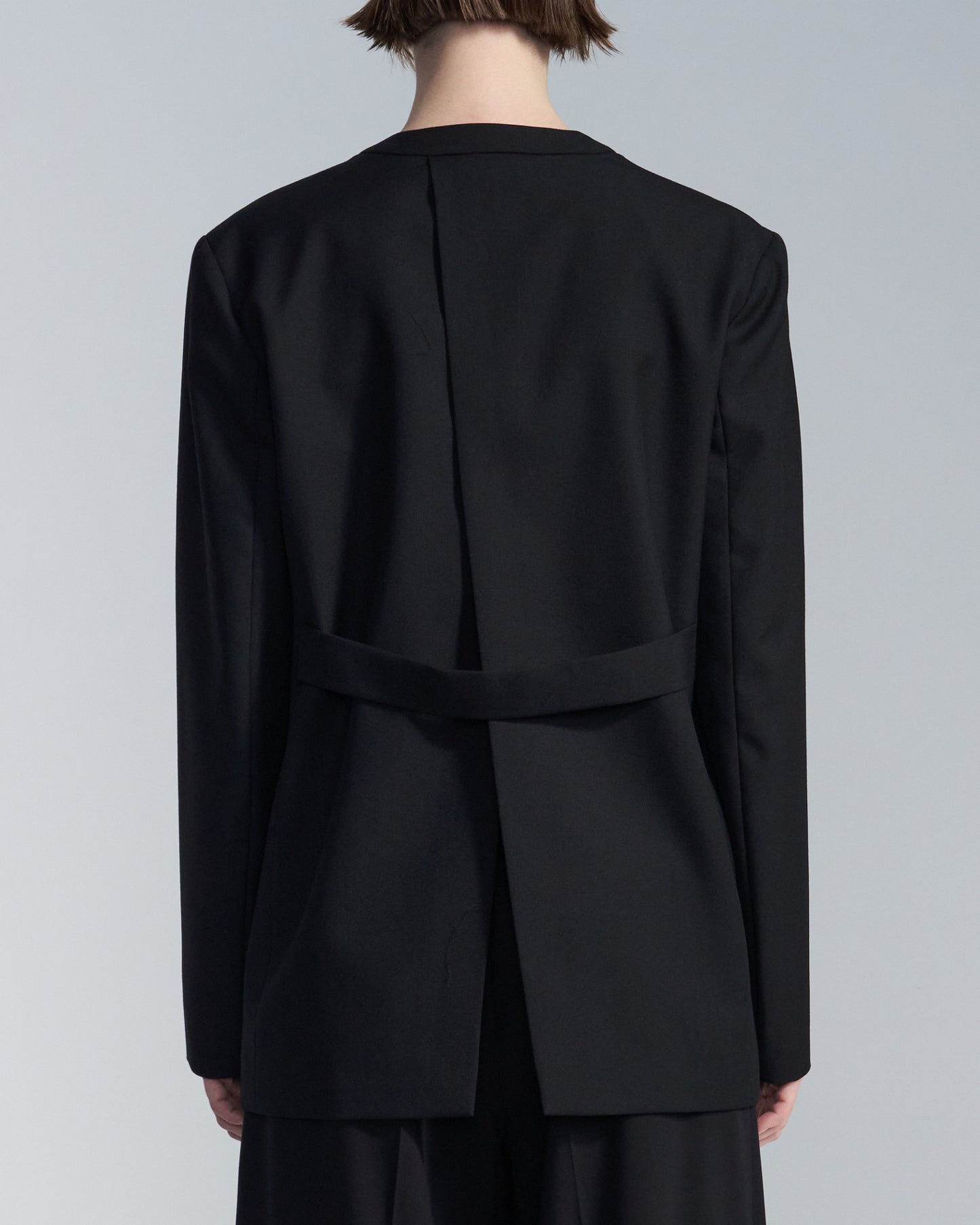 HARRISON WONG / No Lapel Wool Blazer