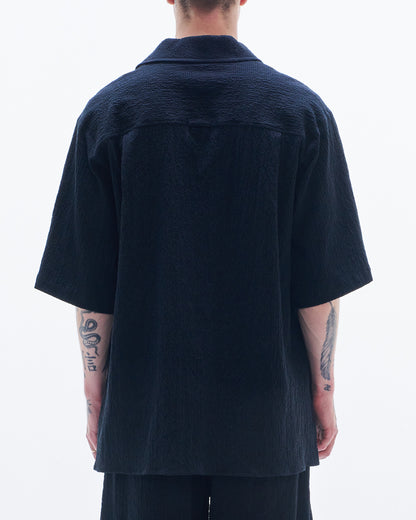 HARRISON WONG / Crepe Cotton Pullover Shirt - Black