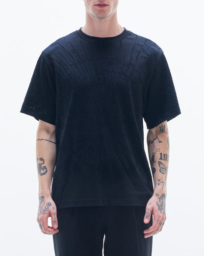 HARRISON WONG / Tee With Burnt-Out Pattern - Black