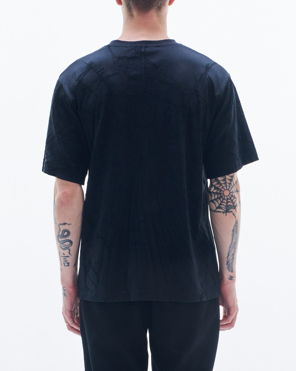 HARRISON WONG / Tee With Burnt-Out Pattern - Black