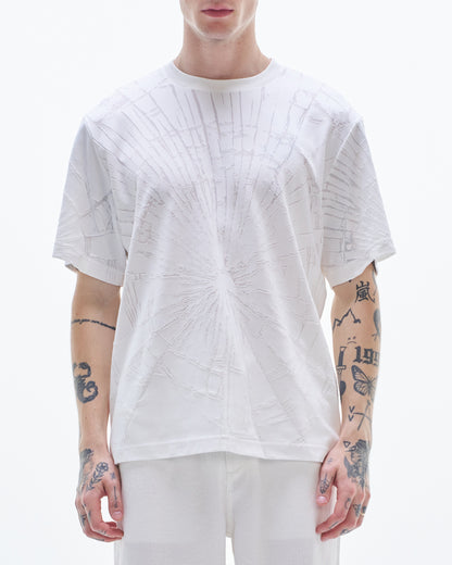 HARRISON WONG / Tee With Burnt-Out Pattern - White