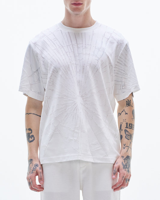 HARRISON WONG / Tee With Burnt-Out Pattern - White