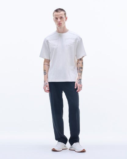 HARRISON WONG / Tee With Raw Edge Tape - White