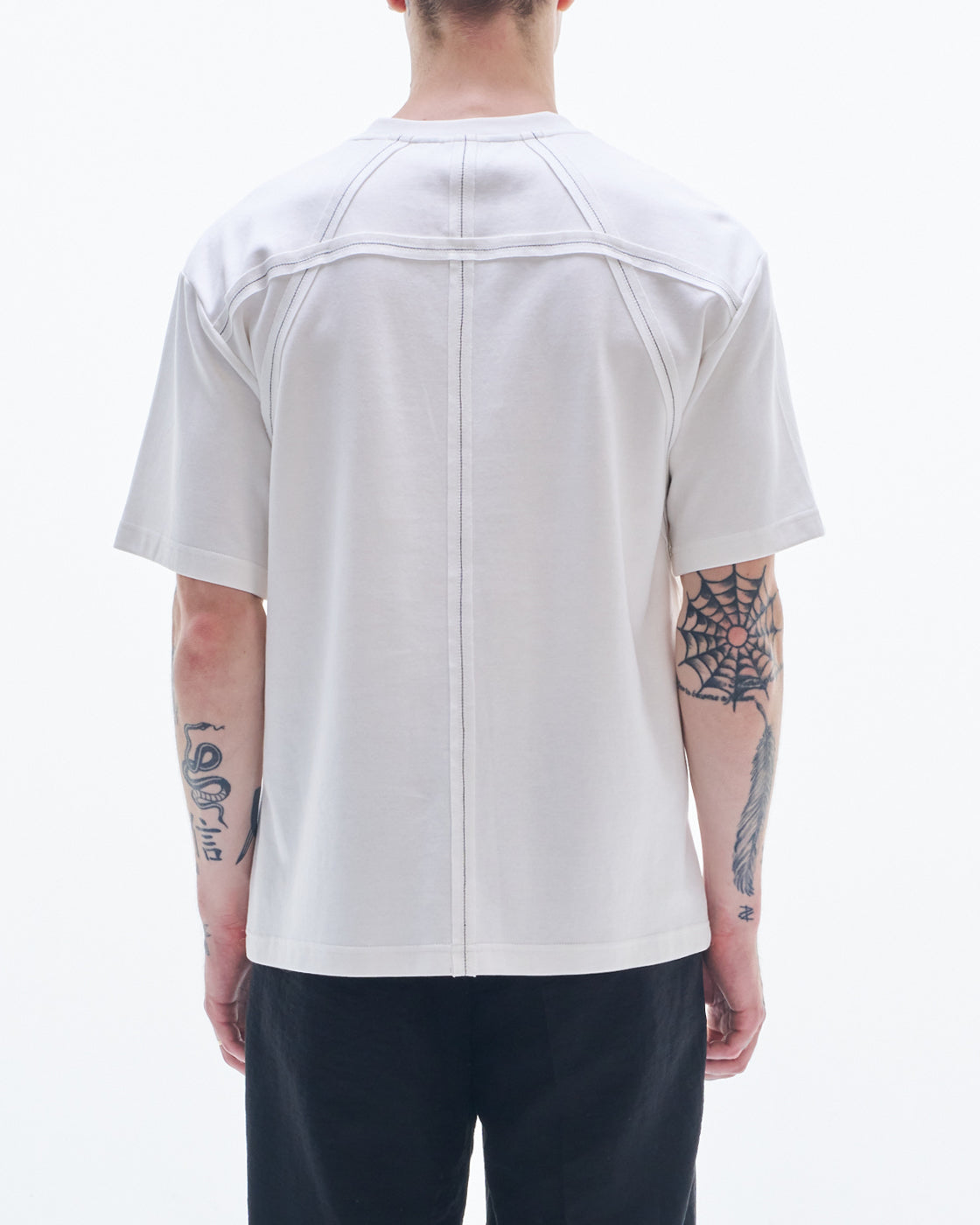 HARRISON WONG / Tee With Raw Edge Tape - White