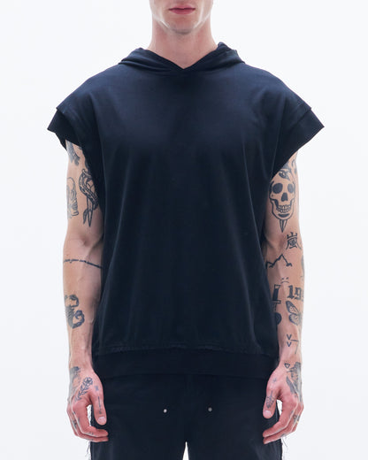 HARRISON WONG / Raw Edge Sleeveless Hoodie