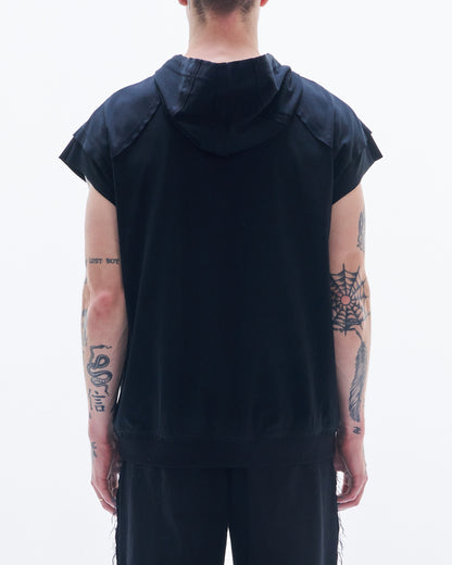 HARRISON WONG / Raw Edge Sleeveless Hoodie