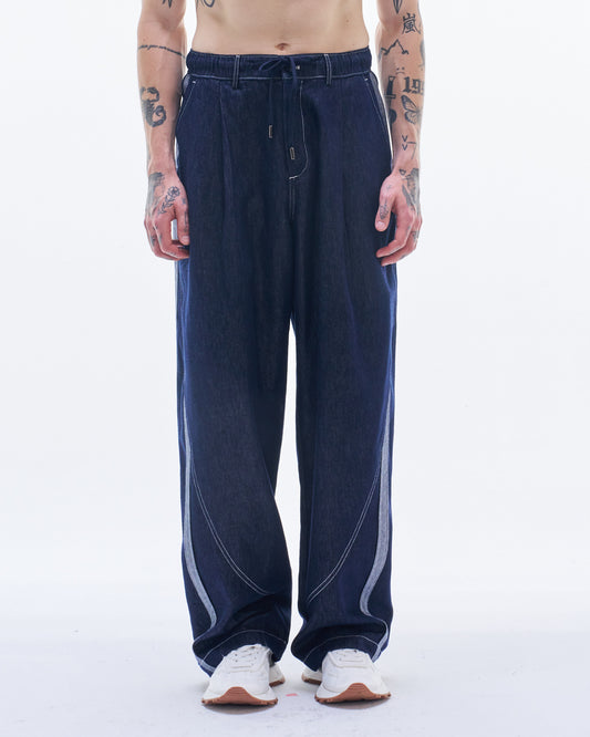 HARRISON WONG / Linen Denim Baggy Pants