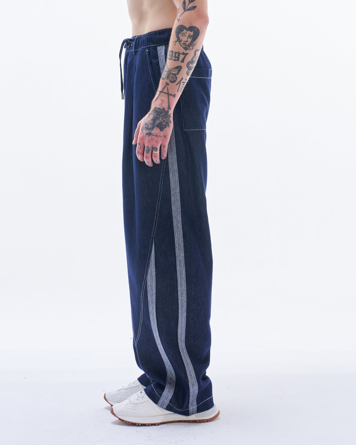 HARRISON WONG / Linen Denim Baggy Pants
