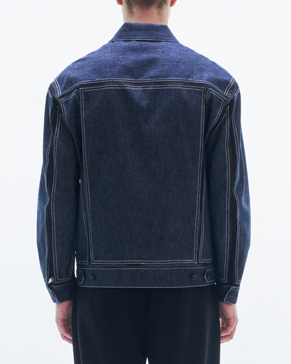 HARRISON WONG / Denim Jacket Contrast With Organza