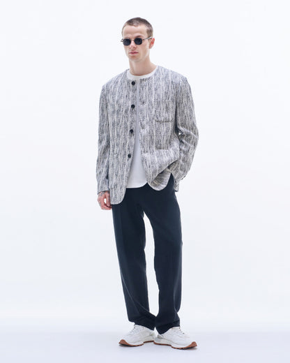 HARRISON WONG / Cotton Tweed No-Collar Blazer