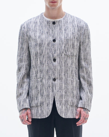 HARRISON WONG / Cotton Tweed No-Collar Blazer