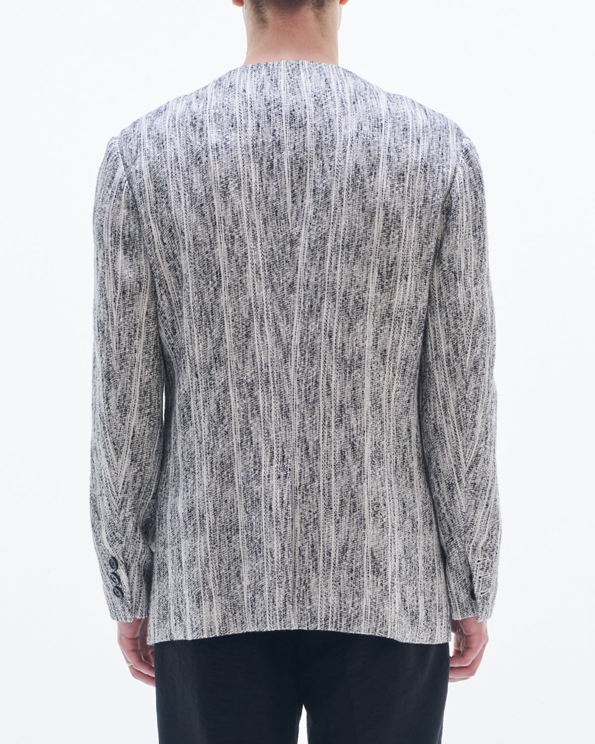 HARRISON WONG / Cotton Tweed No-Collar Blazer