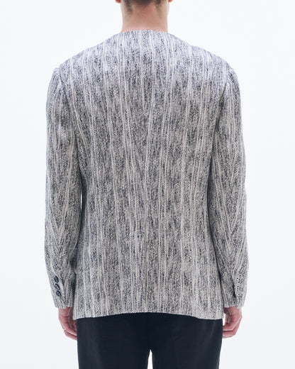HARRISON WONG / Cotton Tweed No-Collar Blazer