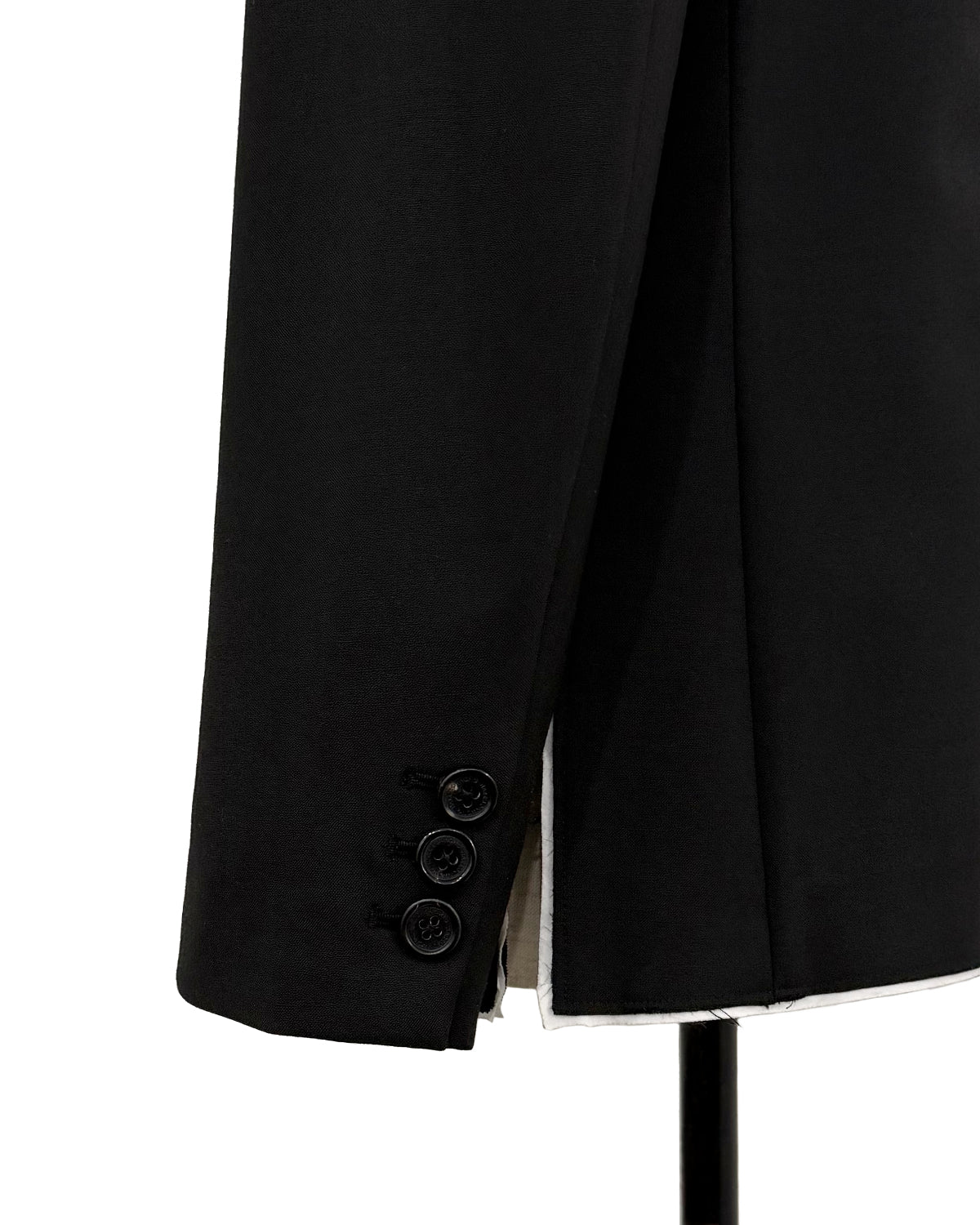 HARRISON WONG / No-Collar Wool Blazer With Raw Edge