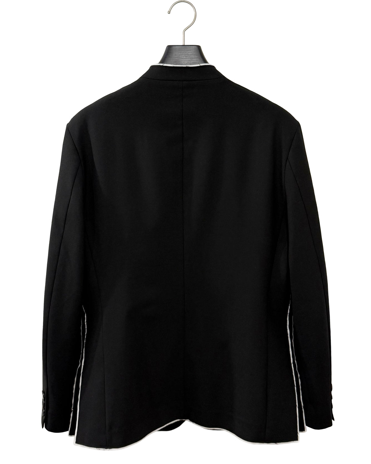 HARRISON WONG / No-Collar Wool Blazer With Raw Edge