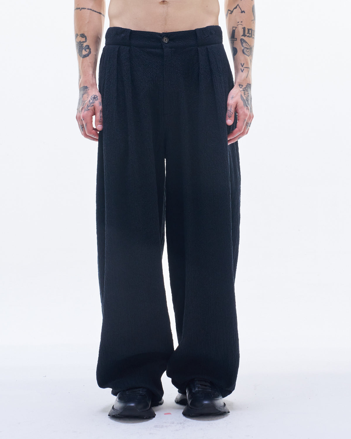 HARRISON WONG / Crepe Cotton Balloon Pants - Black