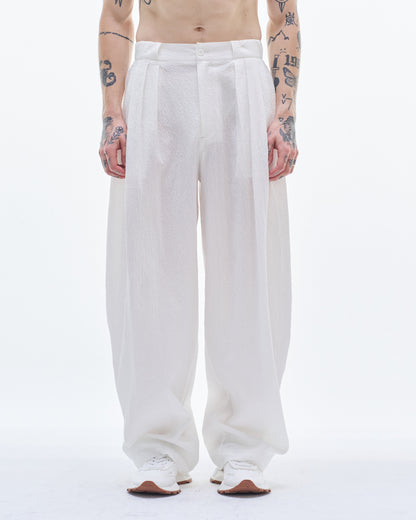 HARRISON WONG / Crepe Cotton Balloon Pants - White