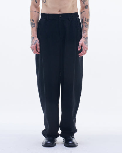 HARRISON WONG / Rayon Cotton Curved Leg Pants