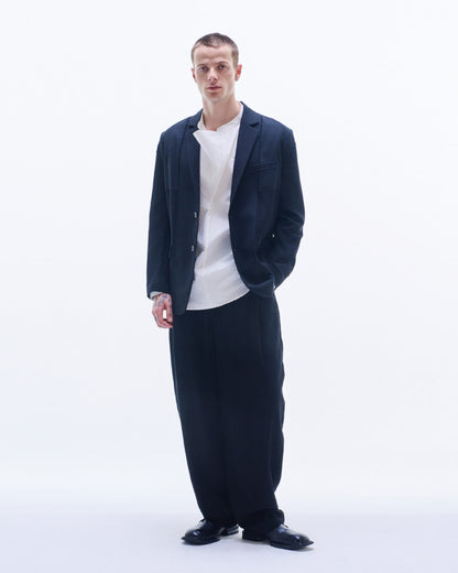 HARRISON WONG / Rayon Cotton Curved Leg Pants
