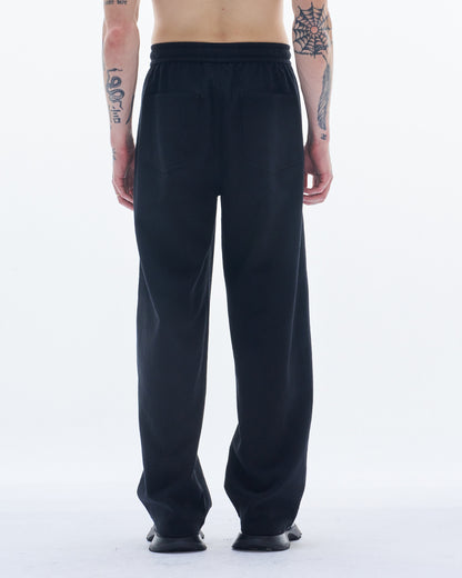 HARRISON WONG / Baggy Fit Cotton Pants With Drawstring Waist - Black