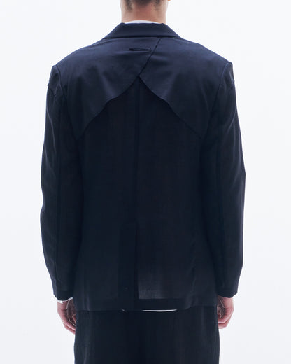 HARRISON WONG / Sheet Wool Blazer With Raw Edge