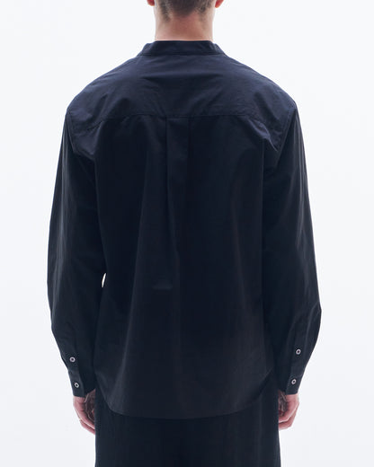 HARRISON WONG / Pullover Shirt With Volume Collar - Black