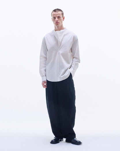 HARRISON WONG / Pullover Shirt With Volume Collar - White