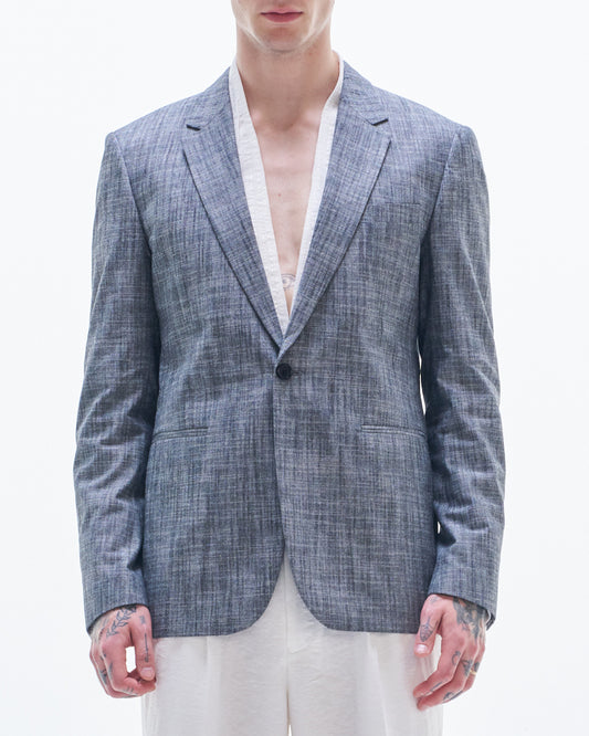 HARRISON WONG / Yarn Dyed Fabric Blazer - Grey