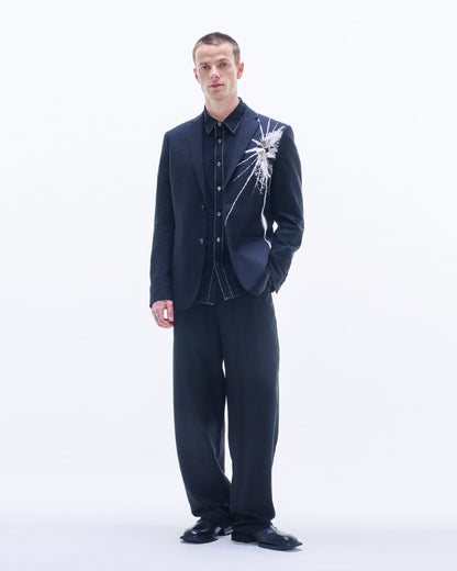 HARRISON WONG / Blazer With Broken Glass Print & Mirror