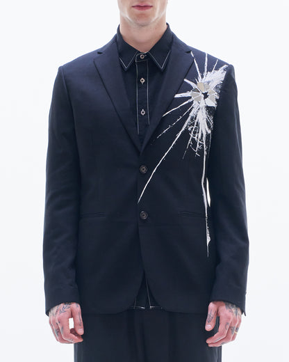 HARRISON WONG / Blazer With Broken Glass Print & Mirror