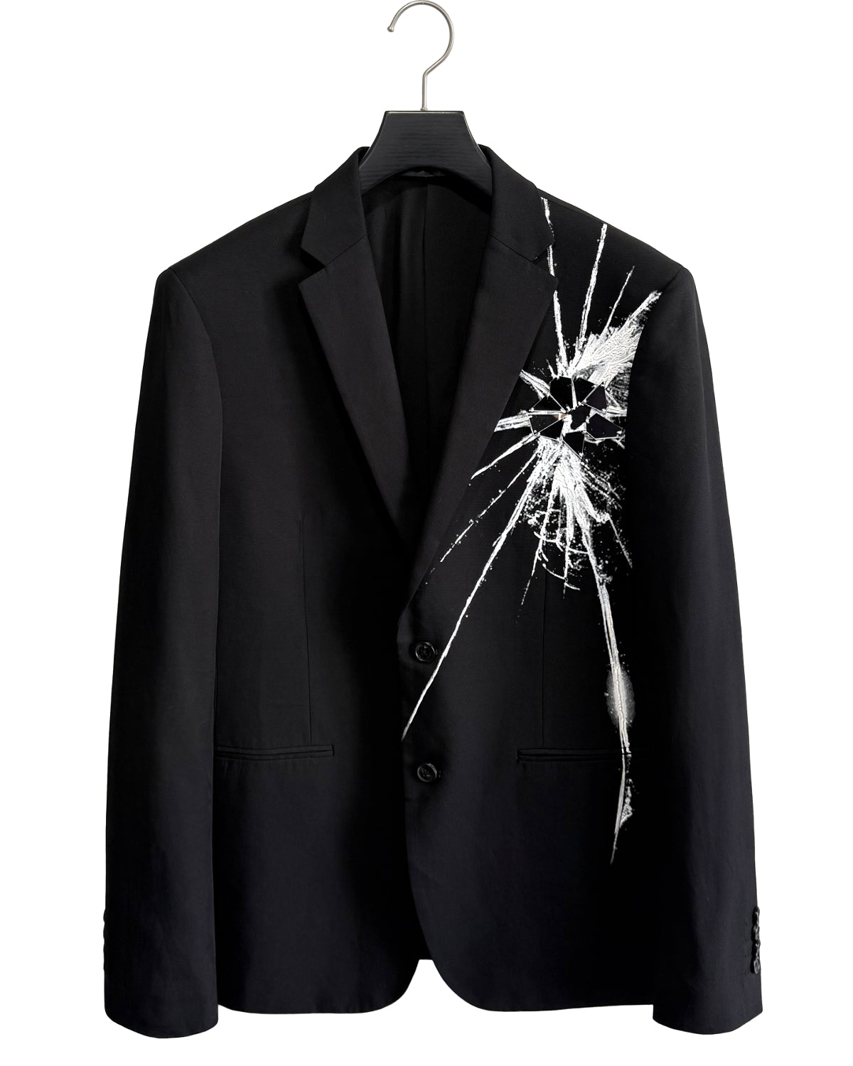 HARRISON WONG / Blazer With Broken Glass Print & Mirror
