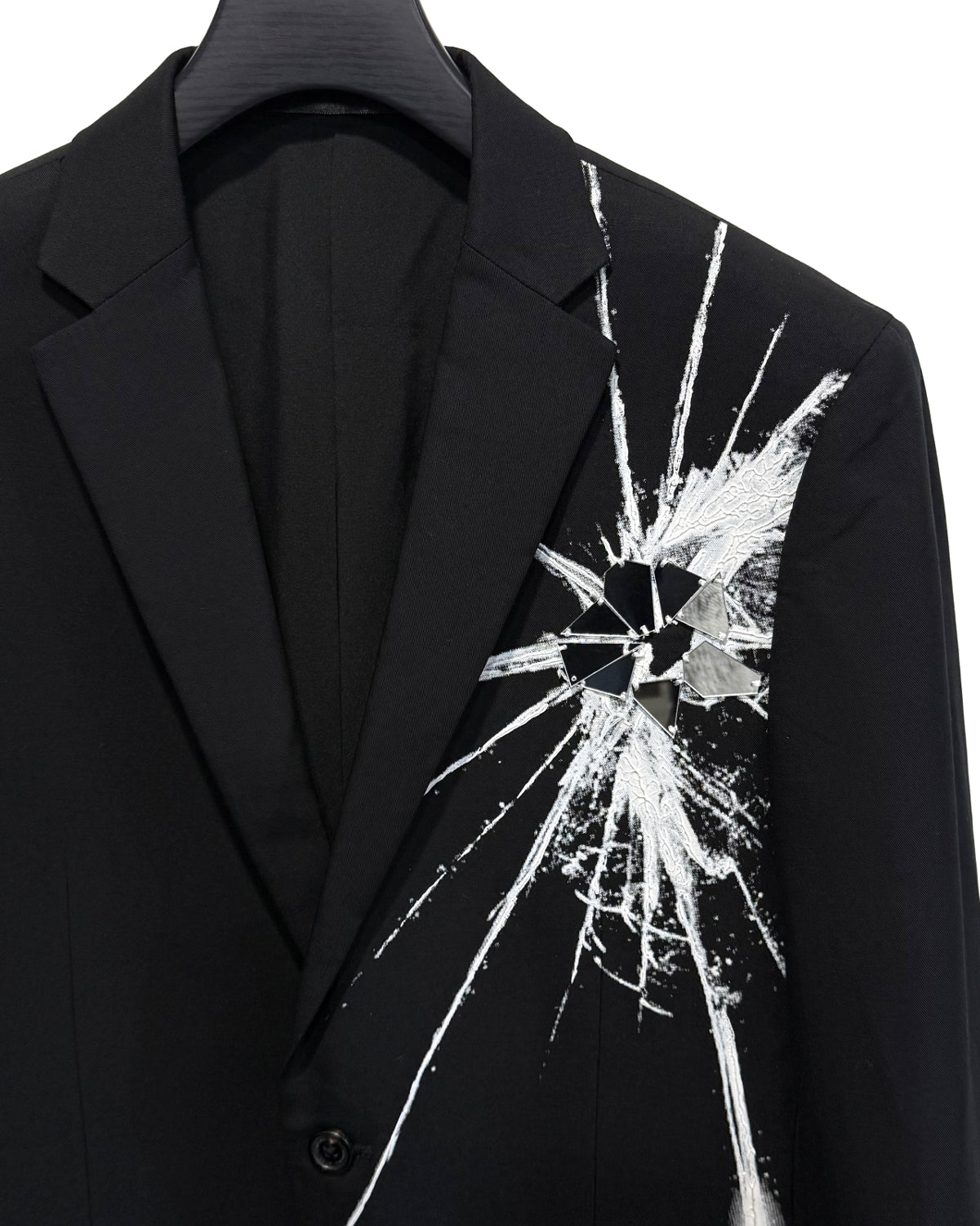 HARRISON WONG / Blazer With Broken Glass Print & Mirror
