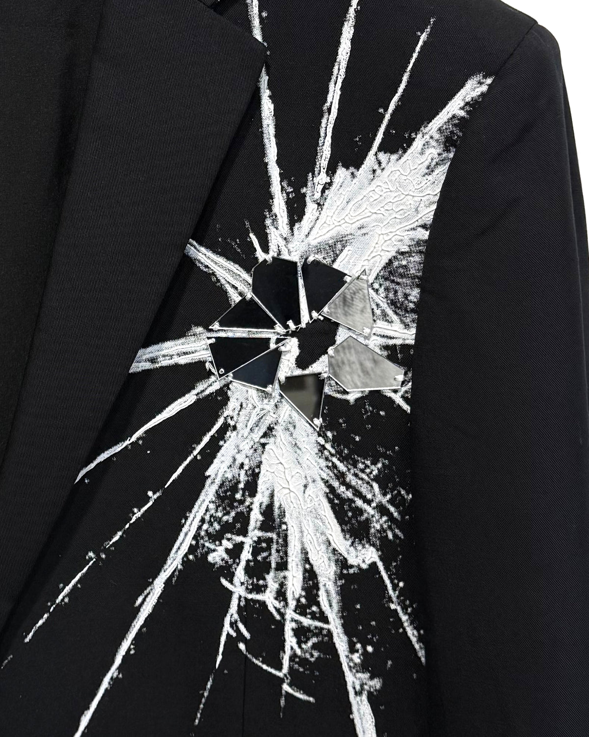 HARRISON WONG / Blazer With Broken Glass Print & Mirror