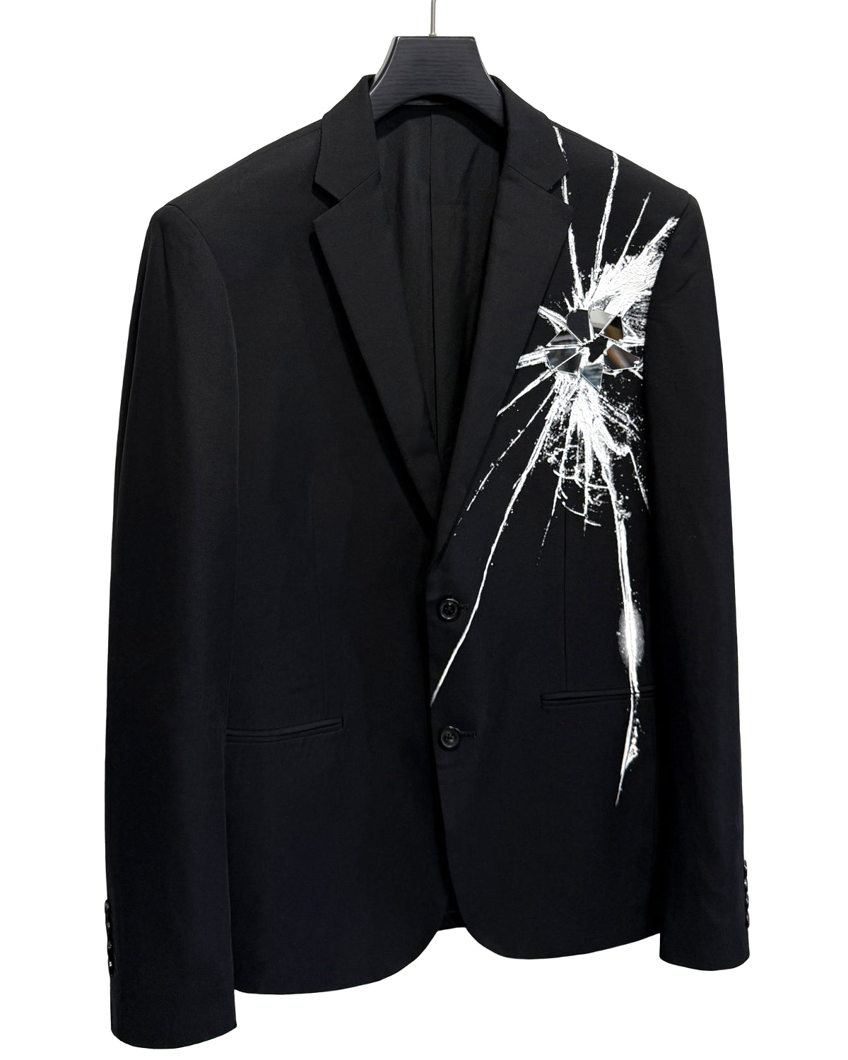 HARRISON WONG / Blazer With Broken Glass Print & Mirror