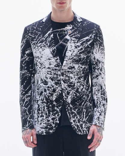 HARRISON WONG / Blazer With Overall Broken Glass Print - Black