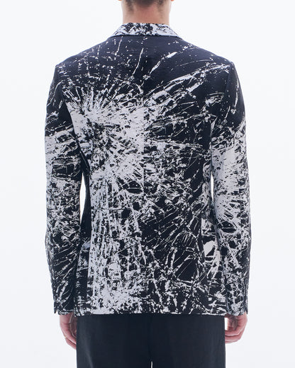 HARRISON WONG / Blazer With Overall Broken Glass Print - Black